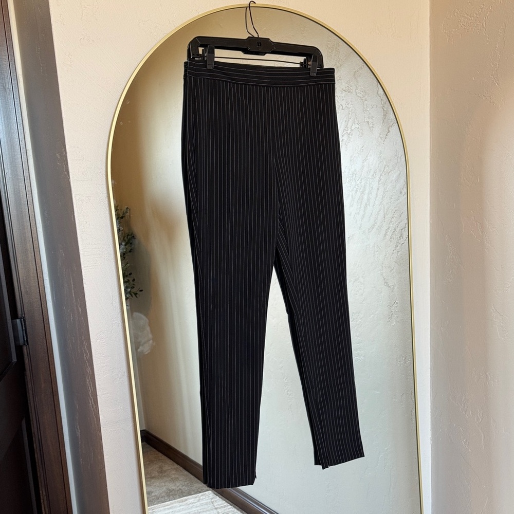 Theory Charcoal Pinstripe Trousers